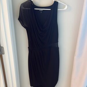 Express One Shoulder Black Dress